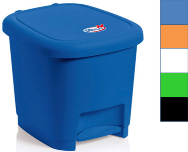 PAPELERA PLASTICO BAÑO PEDAL 6litros