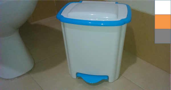 PAPELERA PLASTICO BAÑO PEDAL 10litros