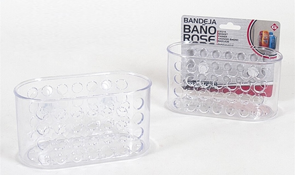 SOPORTE BAÑO VENTOSAS 16x8cm