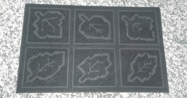 FELPUDO GOMA HOJAS 40x60cm