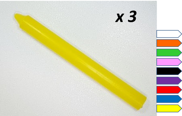 VELAS CILINDRO 3ud COLORES SURTIDOS (12)