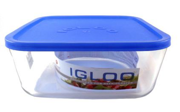 FIAMBRERA CRISTAL IGLOO CUADRADA CON TAPA