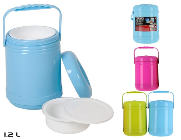 TERMO COMIDA PLASTICO COLORES 1,2litros