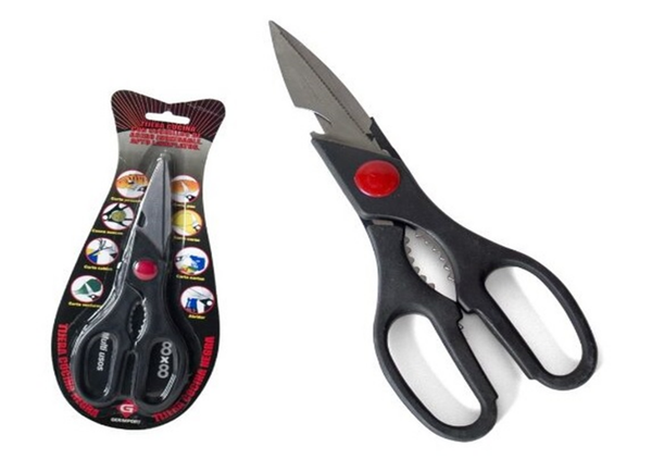 TIJERAS DE COCINA NEGRA BLISTER