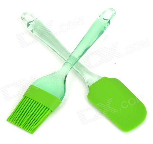BROCHA Y PALETA SILICONA 20cm BLISTER