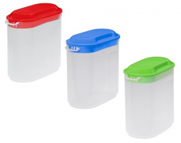 JARRA PLASTICO RECTANGULAR CON TAPA 2litros (12)