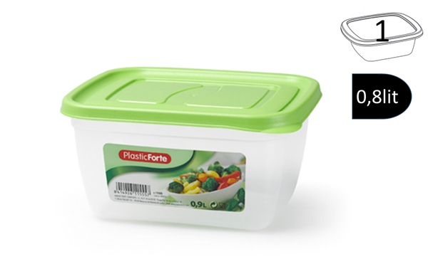 FIAMBRERA PLAST. RECT. 800ml (12)