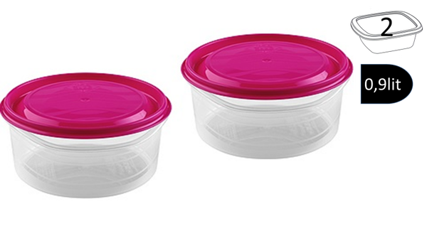 FIAMBRERA PLAST. RED. 2ud 900ml (12)
