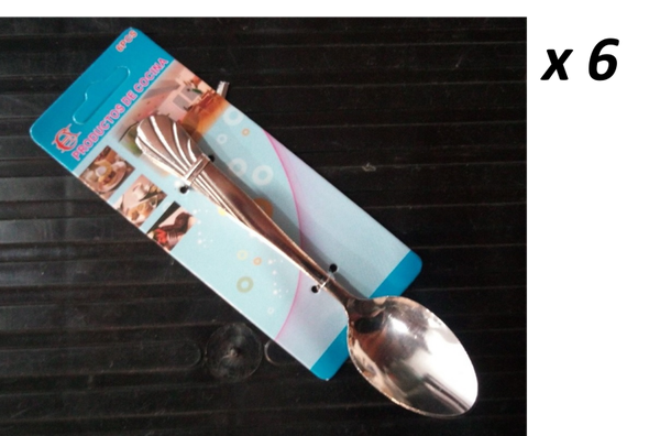 CUCHARA POSTRE INOX. BLISTER 6ud (12)