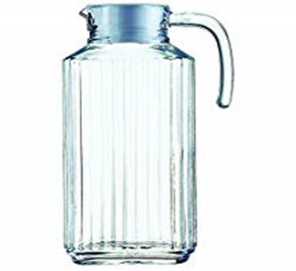 JARRA CRISTAL CUADRADA CON TAPA 1,8litros