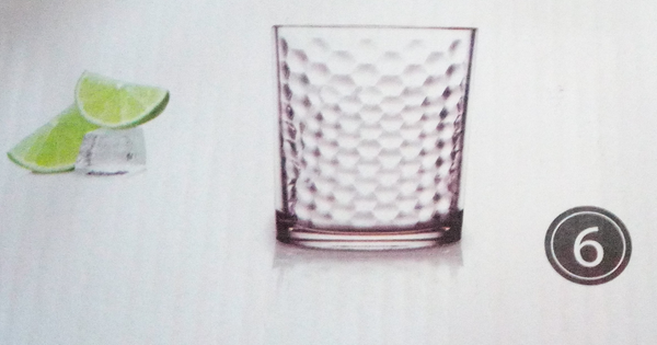 VASO CRISTAL COK HEXA 360ml 6ud