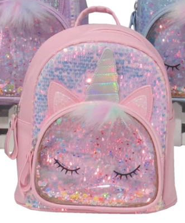 MOCHILA PASEO BRILLO UNICORNIOS