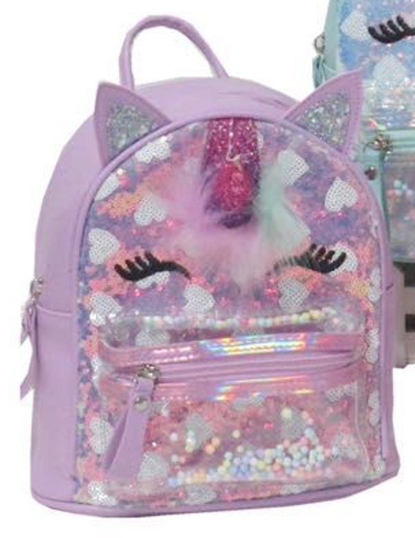 MOCHILA PASEO BRILLO UNICORNIOS