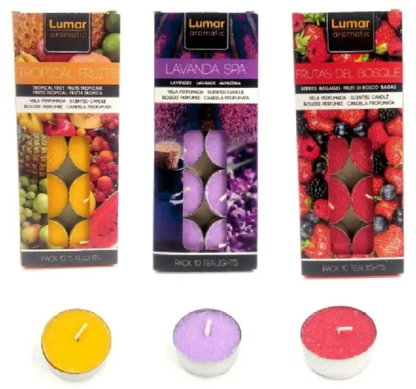 VELAS DE TE PERFUMADAS 10ud LUMAR