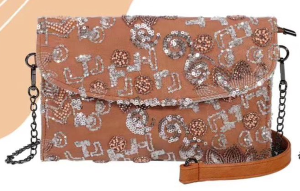 -BOLSO CARTERA DECORADO LENTEJUELAS