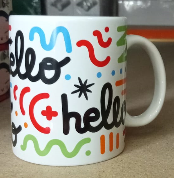 TAZA CERAMICA DECORADA 330ml