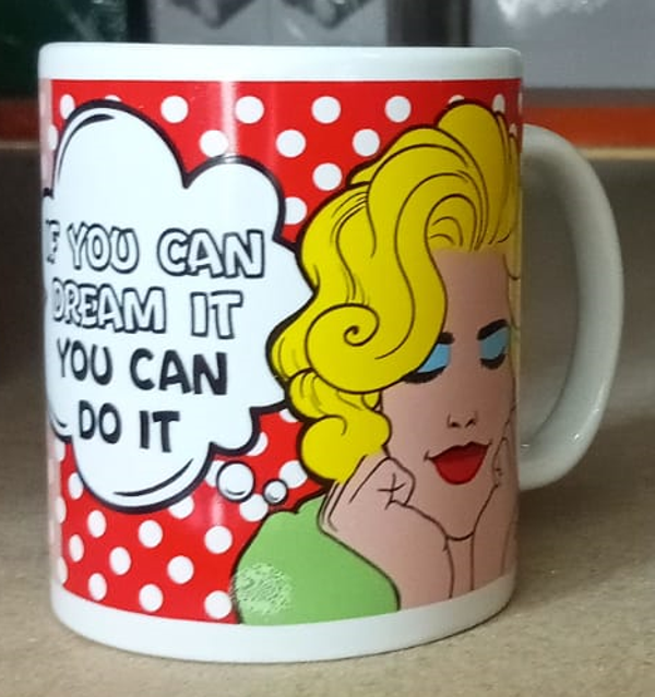 TAZA CERAMICA DECORADA 330ml