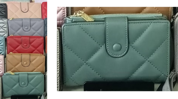 CARTERA SRA. ALARGADA ENREJADA 16x10cm