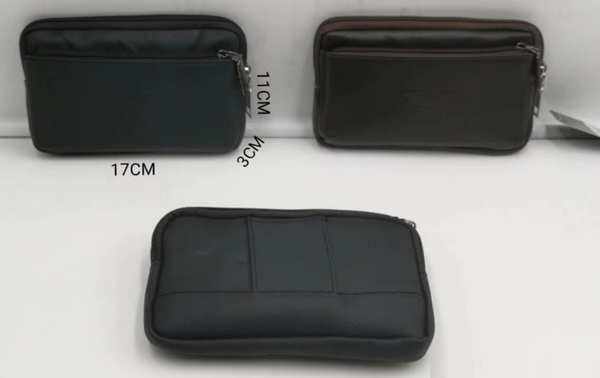 MONEDERO 2CREMALLERAS LISO 2SURTIDO 17x11cm