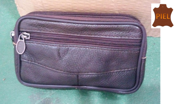 MONEDERO 4CREMALLERAS LISO PIEL 16x11cm