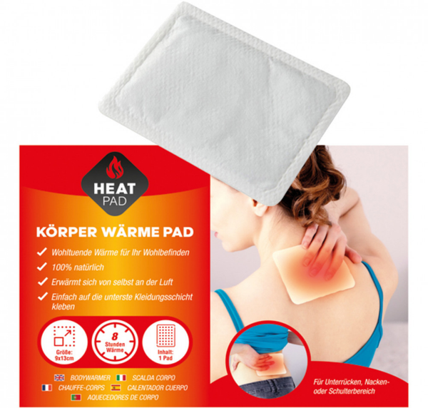 PARCHE CALOR HEAT PAD 8h USO
