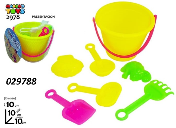 CUBO PLAYA+ACCESORIOS RED PEQUEÑO
