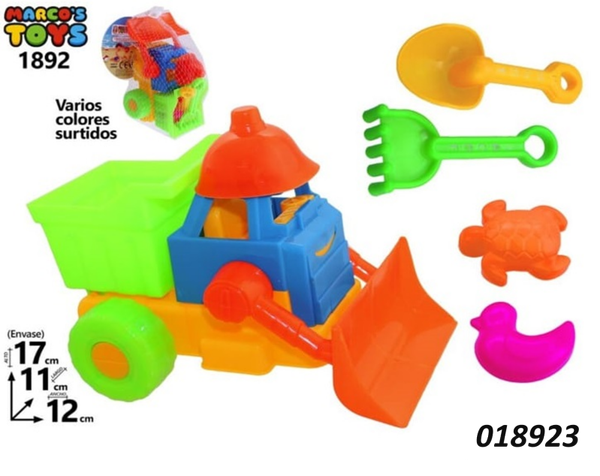 CAMION PALA PLAYA+ACCESORIOS RED
