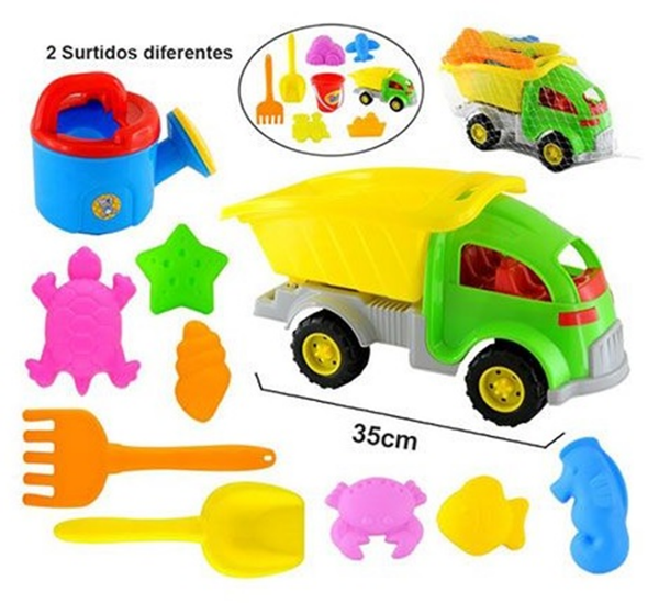 CAMION PLAYA+ACCESORIOS RED