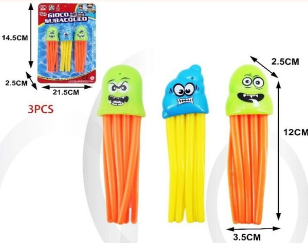 JUEGO BUCEO 3pz MEDUSAS BLISTER