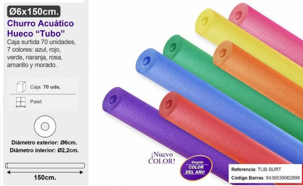 TUBO FLOTACION COLORES (70)