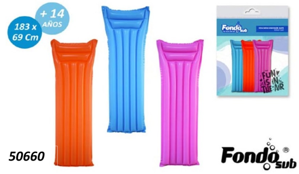 COLCHONETA HINCHABLE COLORES LISOS 183x69cm