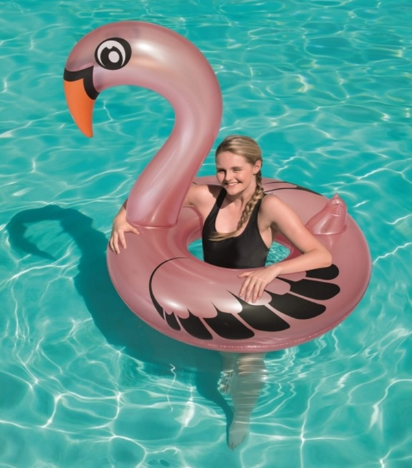 FLOTADOR GIGANTE CISNE ROSA