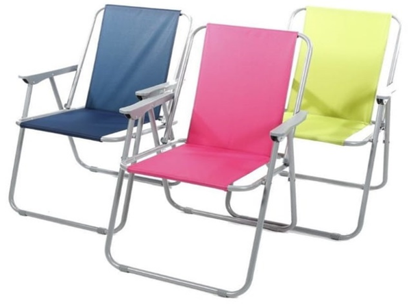 SILLA PLAYA FIJA PLEGABLE METAL ADULTOS