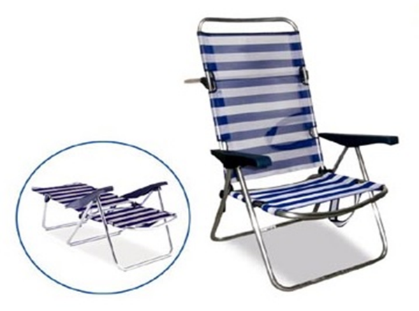 TUMBONA ALTA RECLINABLE ACERO
