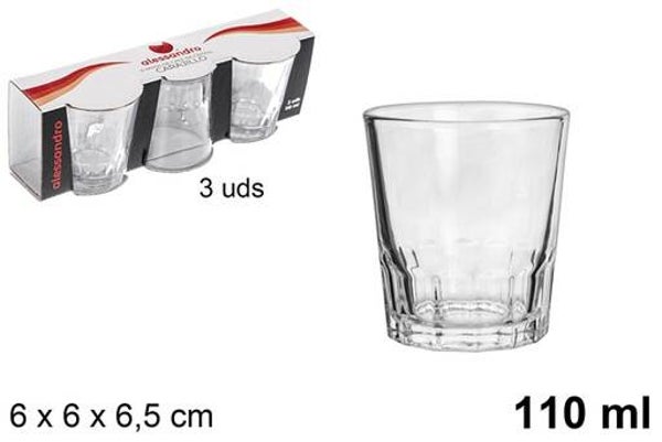 VASO CRISTAL 110cc CAJA 3ud