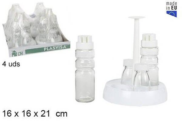 ACEITERA/VINAGRERA SET 4pz BLANCA