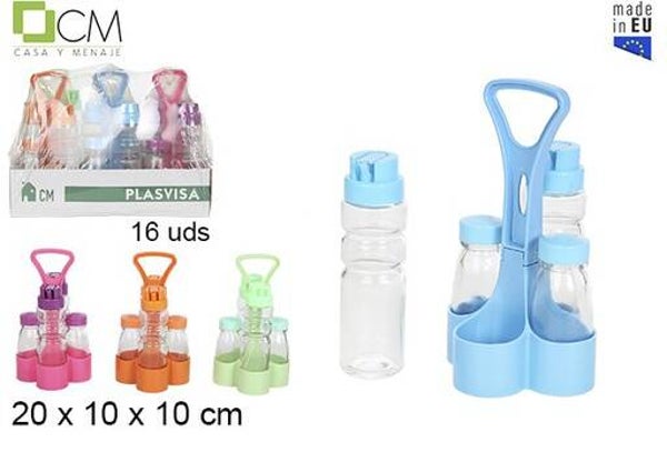 ACEITERA/VINAGRERA SET 4pz COLORES