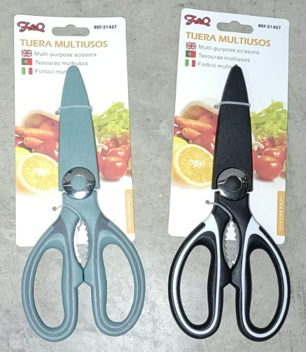 TIJERA COCINA CON FUNDA BLISTER