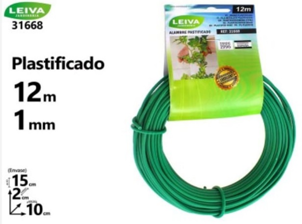 ALAMBRE PLASTIFICADO VERDE ROLLO