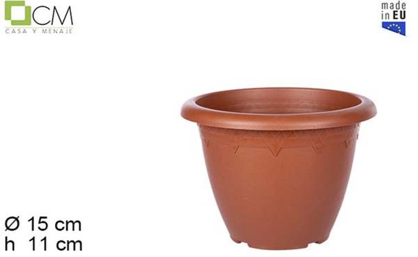 MACETA PLASTICO TERRACOTA ELSA 15cm (12)