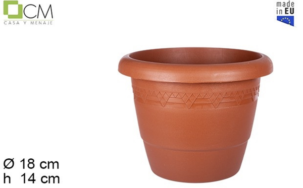 MACETA PLASTICO TERRACOTA ELSA 18cm (12)