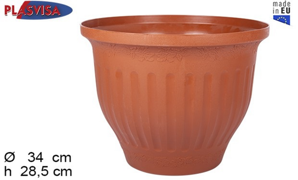 MACETA PLASTICO TERRACOTA REINA 34cm (12)
