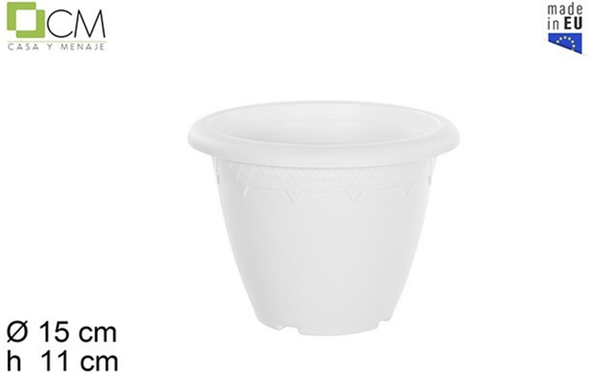 MACETA PLASTICO BLANCA ELSA 15cm (12)