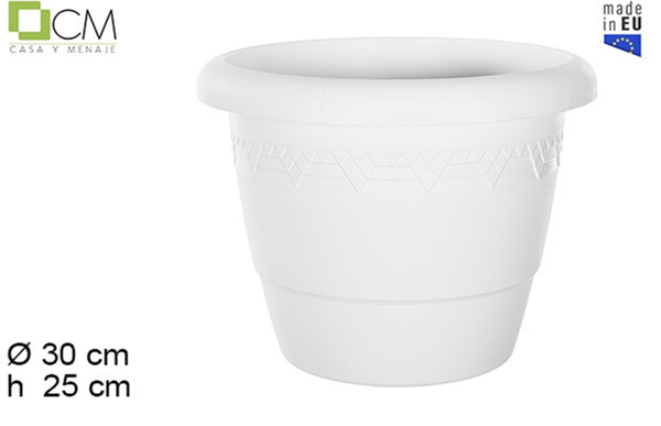 MACETA PLASTICO BLANCA ELSA 30cm (12)