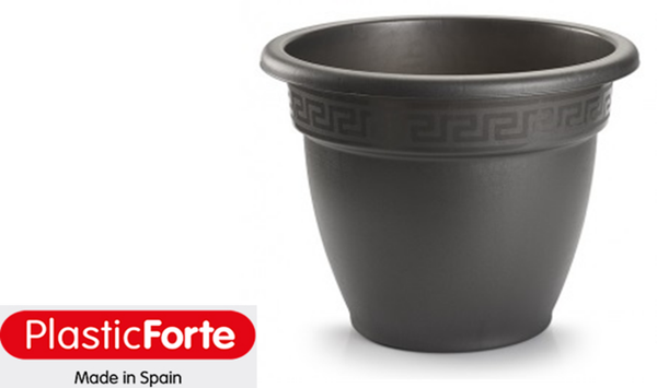 MACETA PLASTICO GRIS 20cm (12)