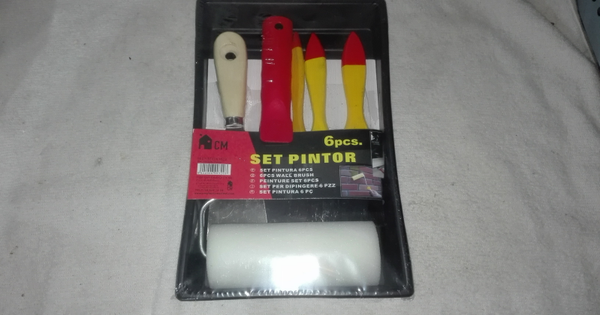 SET RODILLO+CUBETA PINTURA 6pz