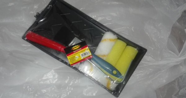 CUBETA PINTURA+RODILLO+BROCHA+ACCESORIOS