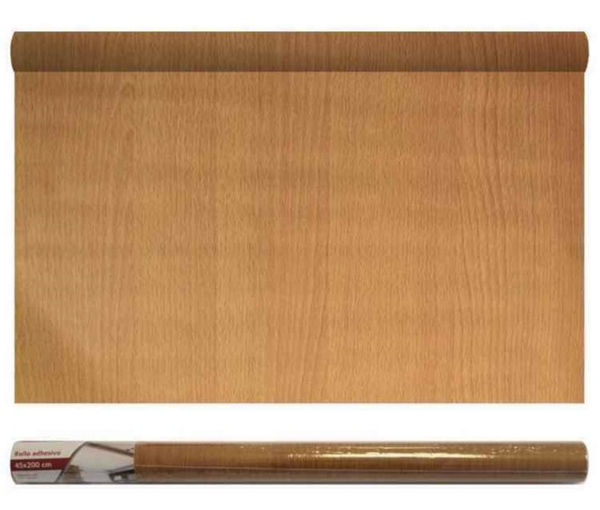 PLASTICO ADHESIVO COLOR MADERA HAYA