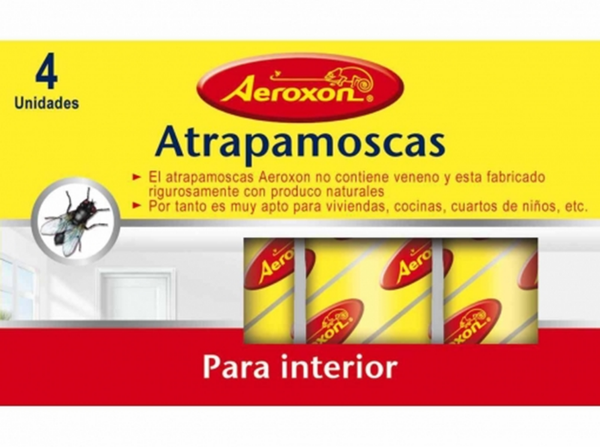 TIRA ADHESIVA ATRAPAMOSCAS 4ud