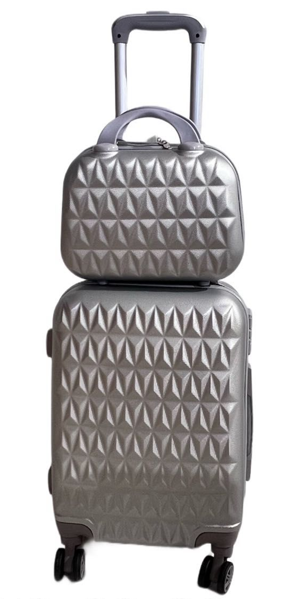 MALETA 4RUEDAS+NECESER RIGIDA RELIEVE